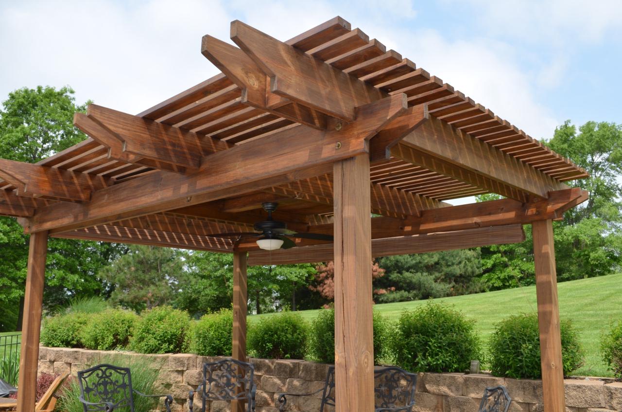 Curved pergolas hearthside