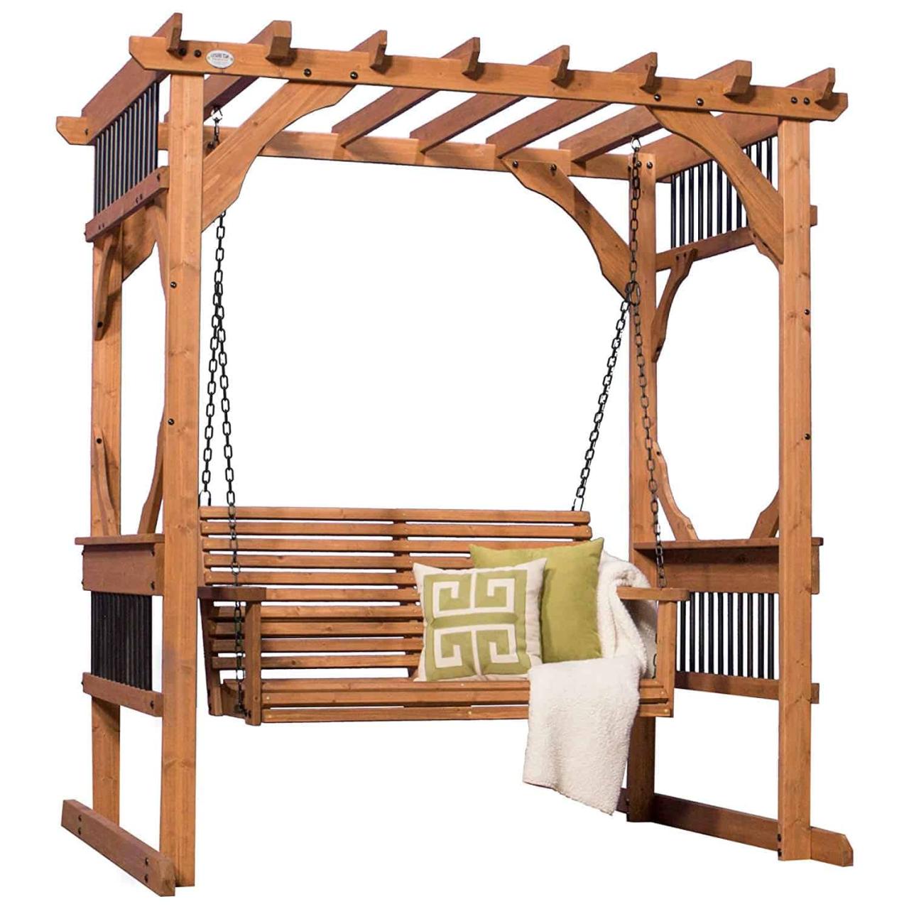 Pergola swings frame backyard arbor lawn arbour standing idei gradina indispensabil ansamblu amenajari schaukel