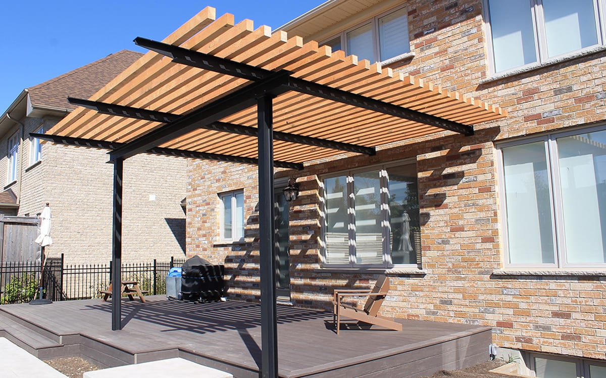 Pergola cantilever pergolas patios timber