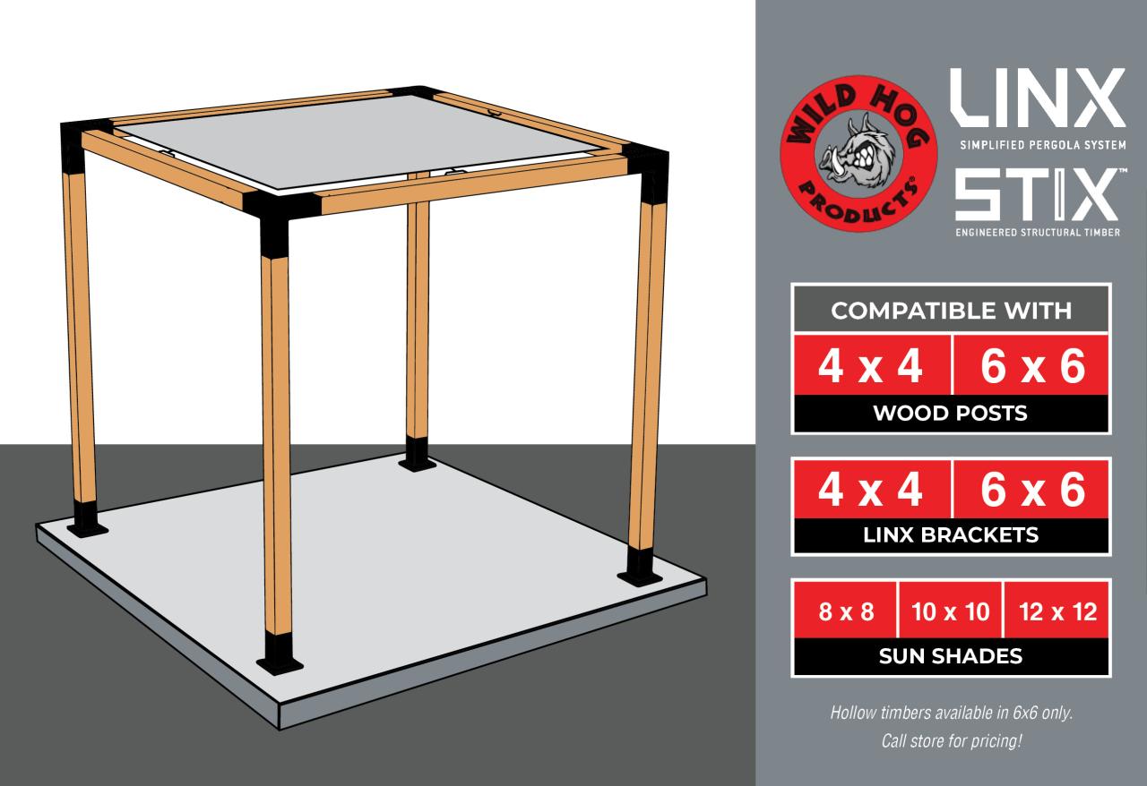 Linx pergola brackets