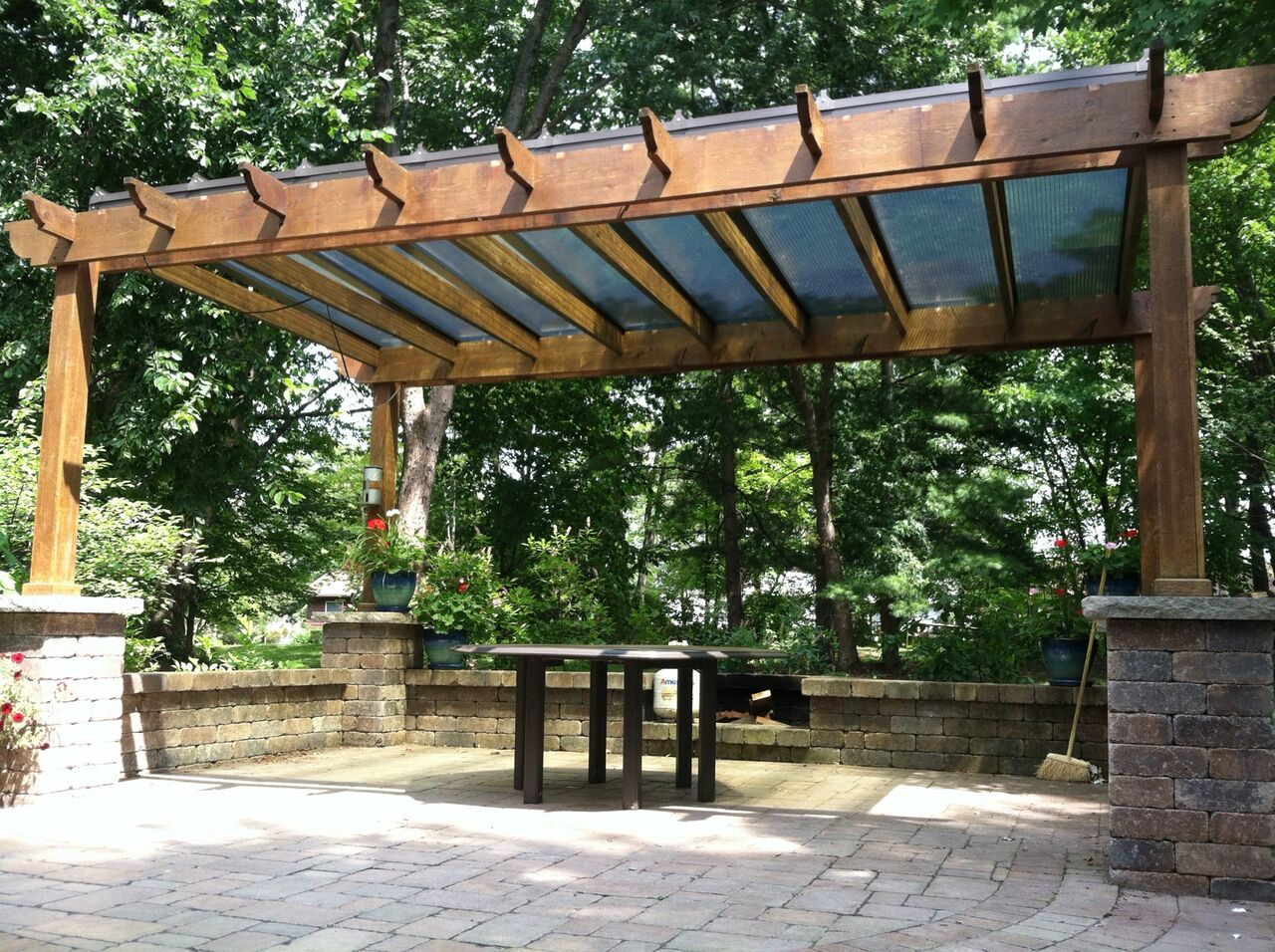 Clear pergola cover