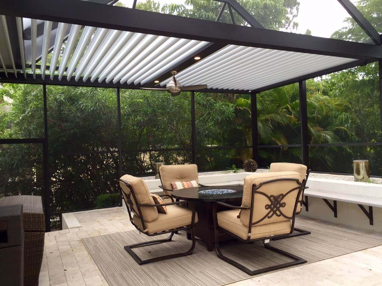 Pergola louvered motorized azenco louvers pergolas mounted