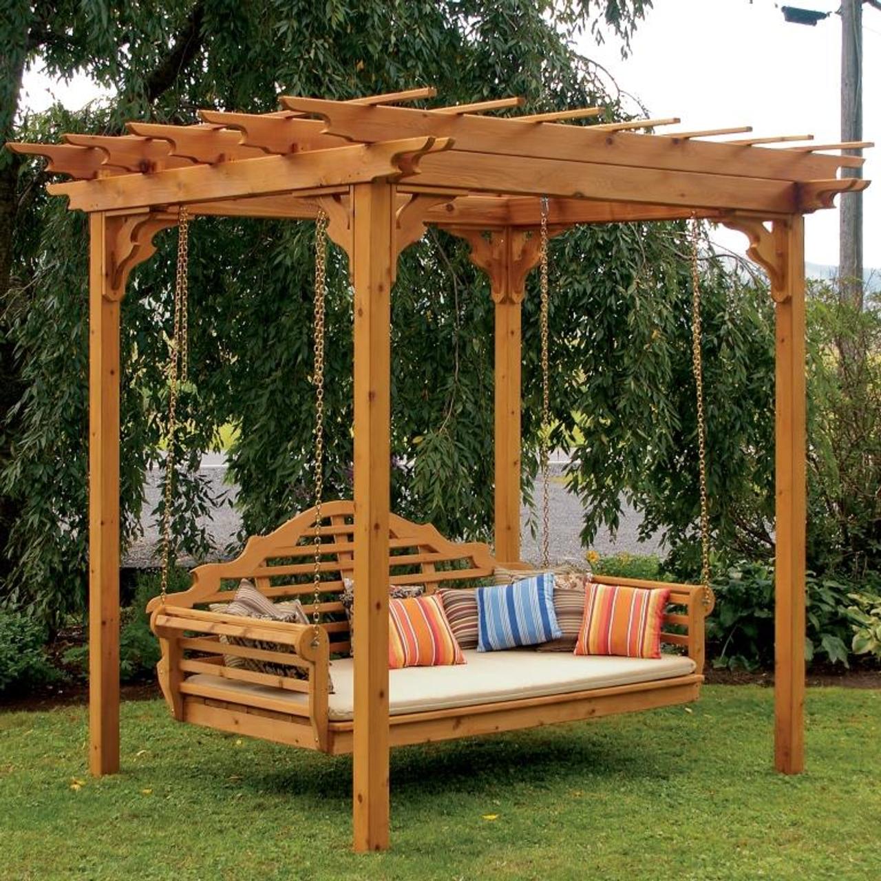 Pergola pergolas arbor swings columpio pérgola carpentry bower covered