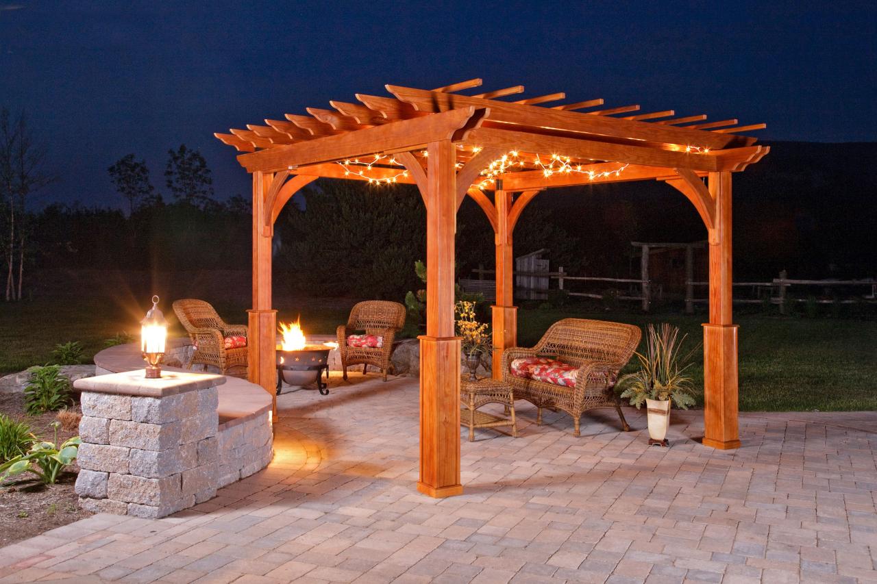 Wooden pergola