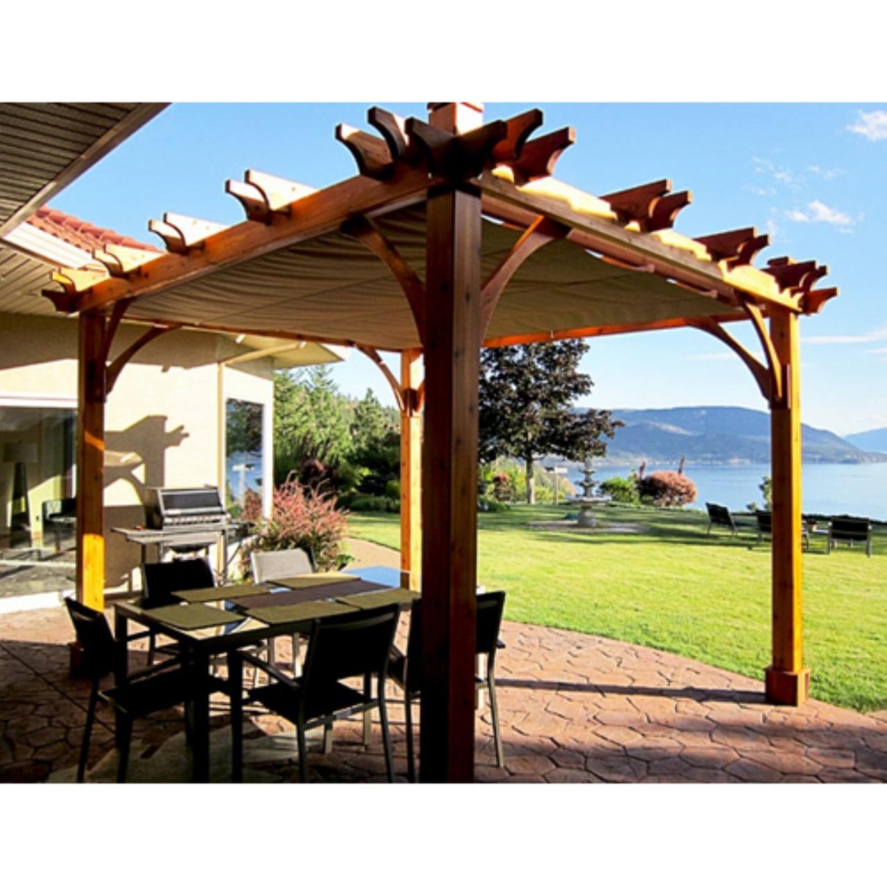 Retractable pergola canopy foreverredwood redwood