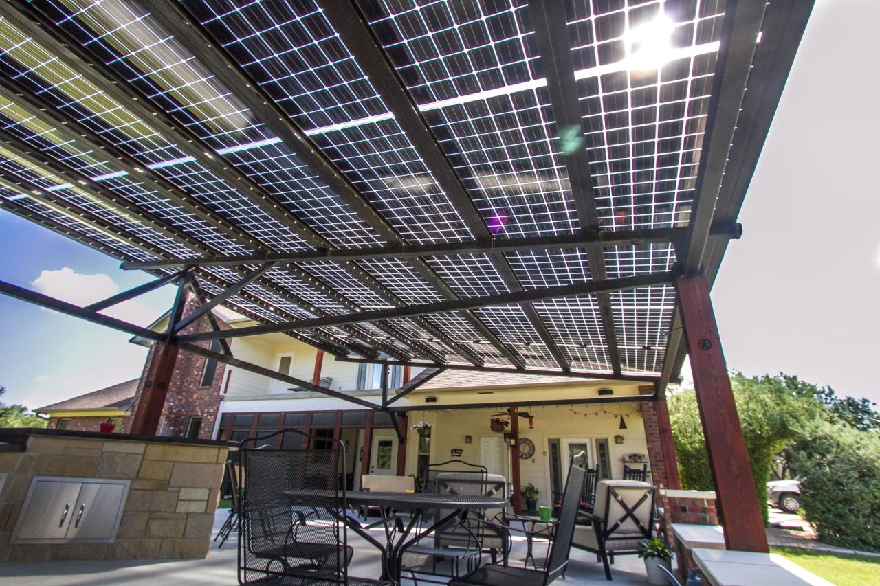 Solar pergola