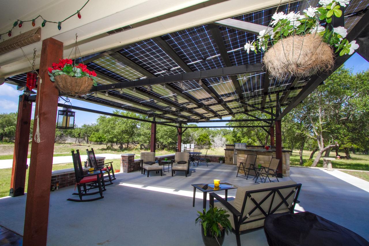 Solar pergola grid diy tied