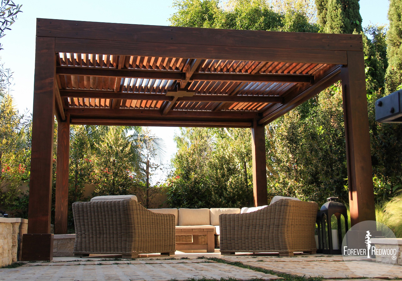 Louvered pergola kit