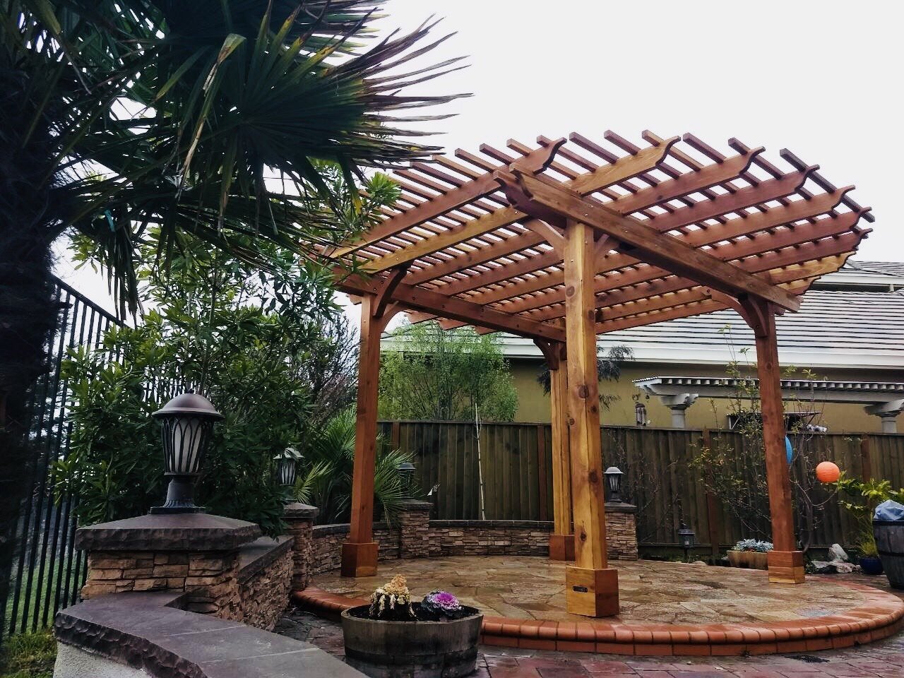 Pergola round options roof pricing below click show