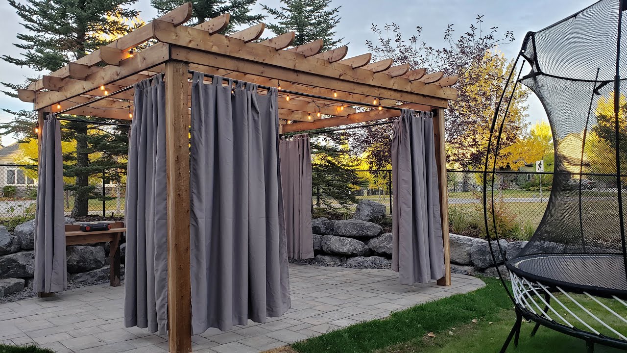 Diy pergola curtains