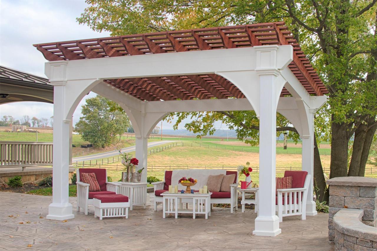 Pergola pergolas hardwood pegola canopy cedar shade arbor teak covered attached popularmechanics