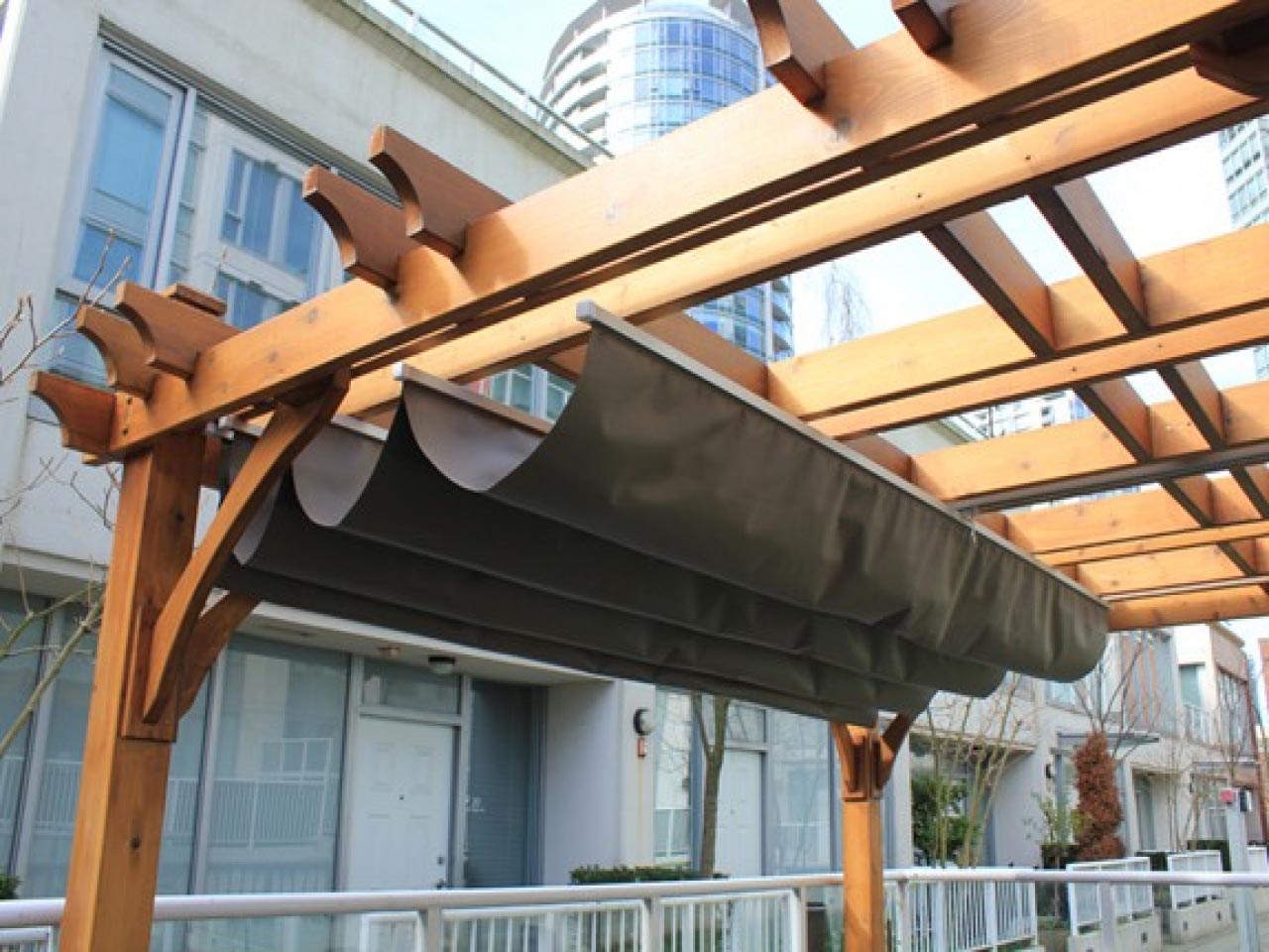 Retractable canopy pergola canopies oakville outdoor backyard structures freestanding roofs furniture shadefxcanopies