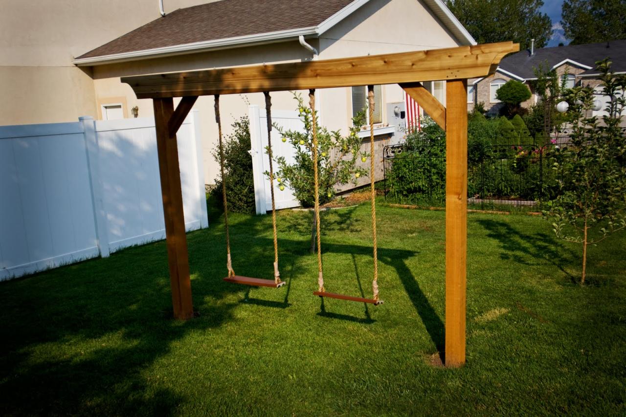 Diy pergola swing set plans