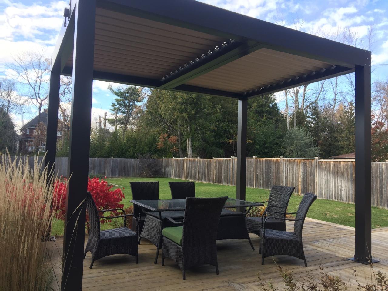 Pergola louvered louver sunrise