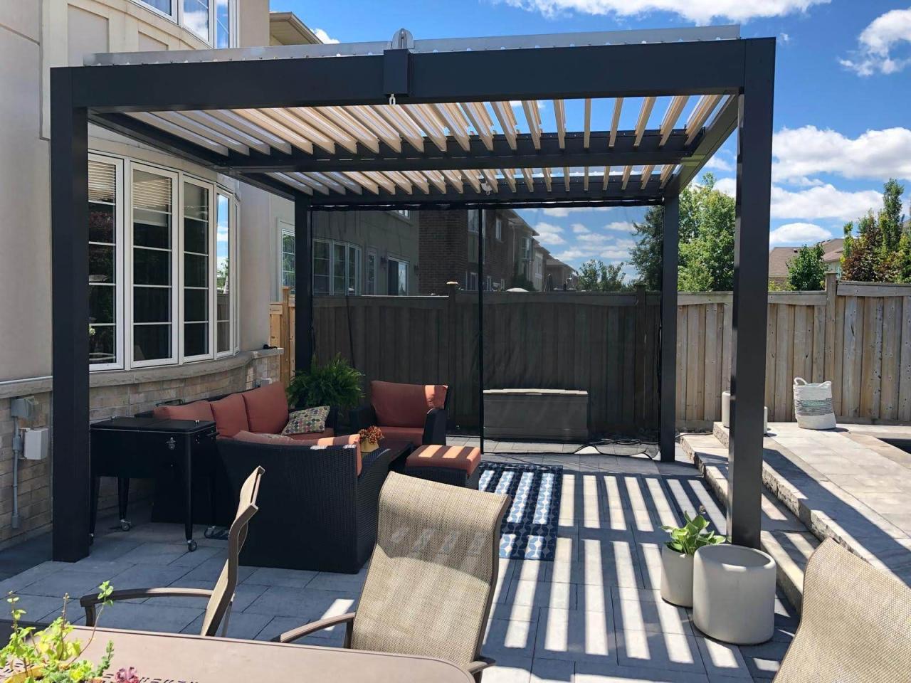 Roof pergola metal patio pergolas options ideas designs outdoor diy gazebo covered deck porch slanted wooden cedar backyard canopy saved