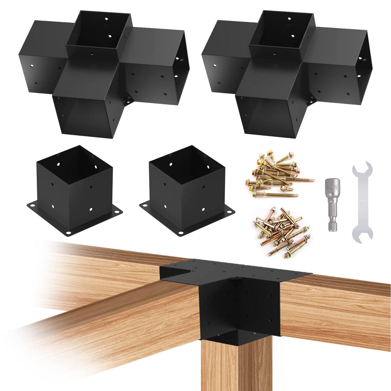 Angled pergola brackets