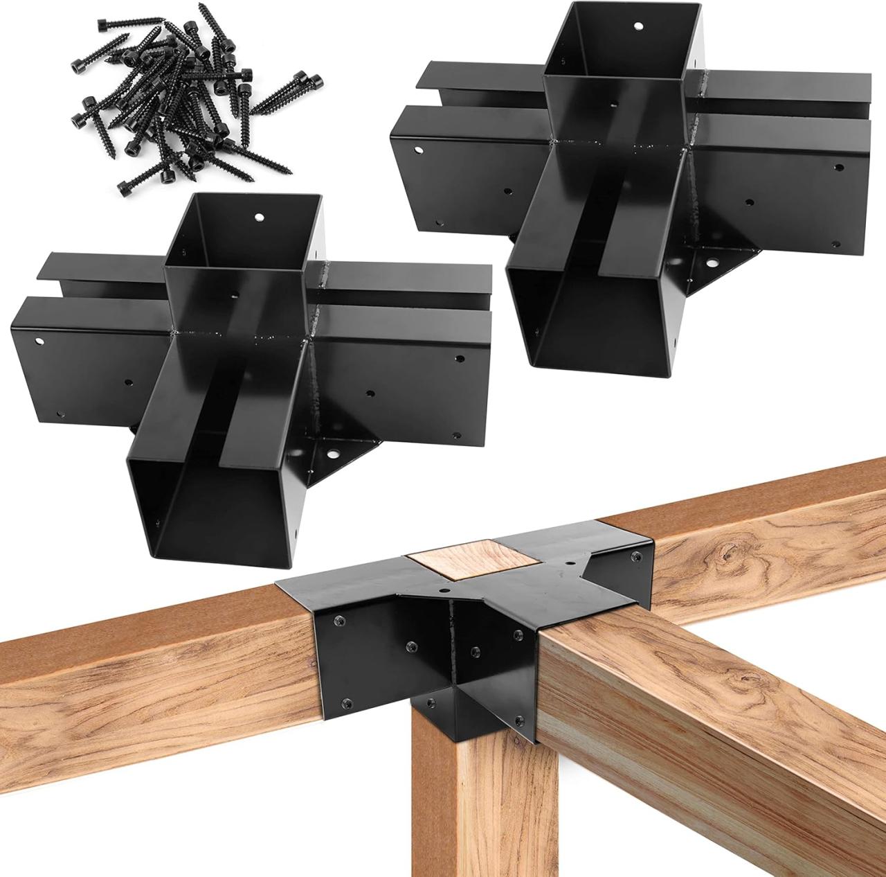 Pergola 6x6 4x4 bracket set post galvanized kit brackets steel shutters hardware square search kits pylex