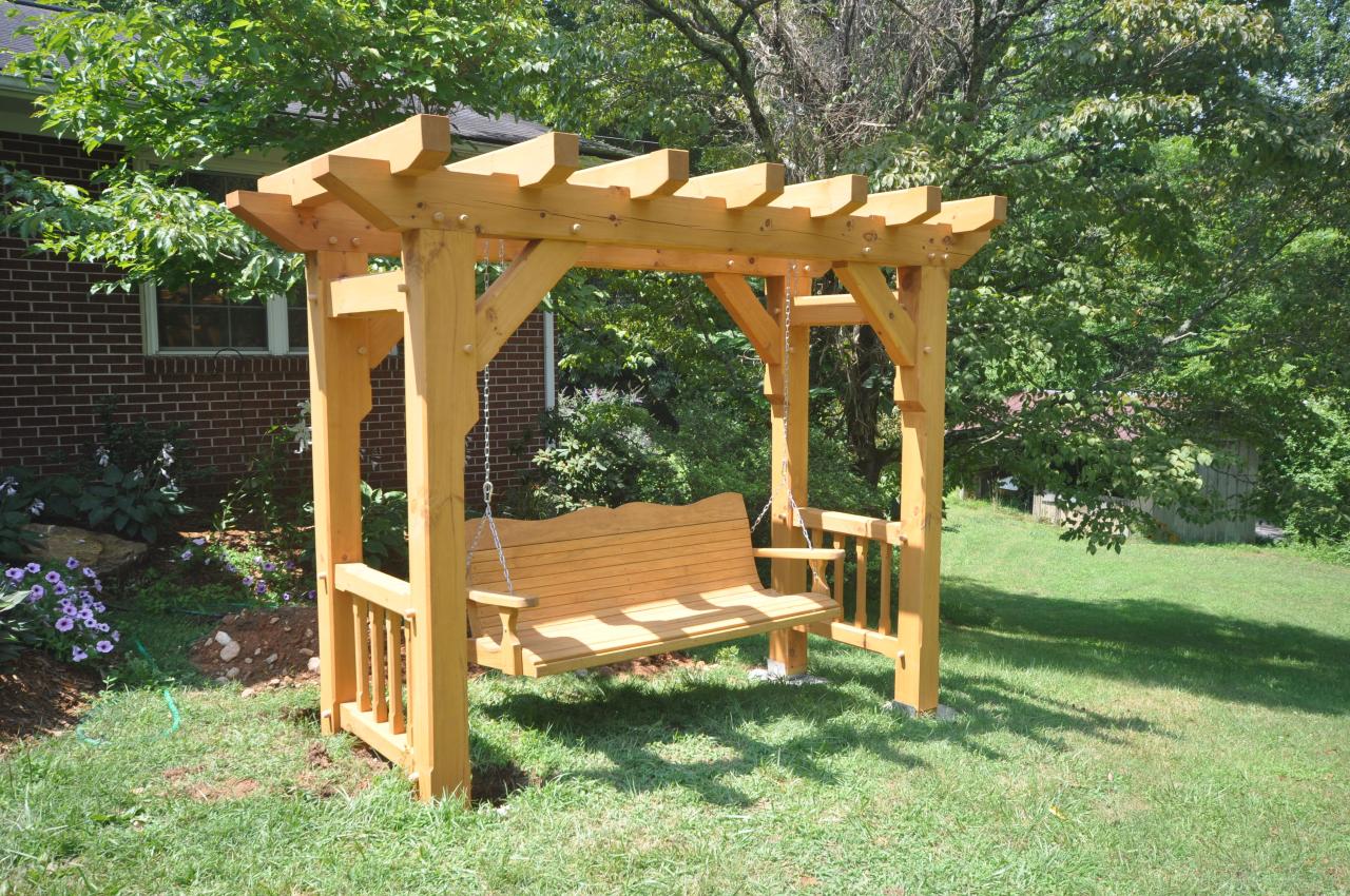 Pergola swing built self 9gag comments cozyplaces