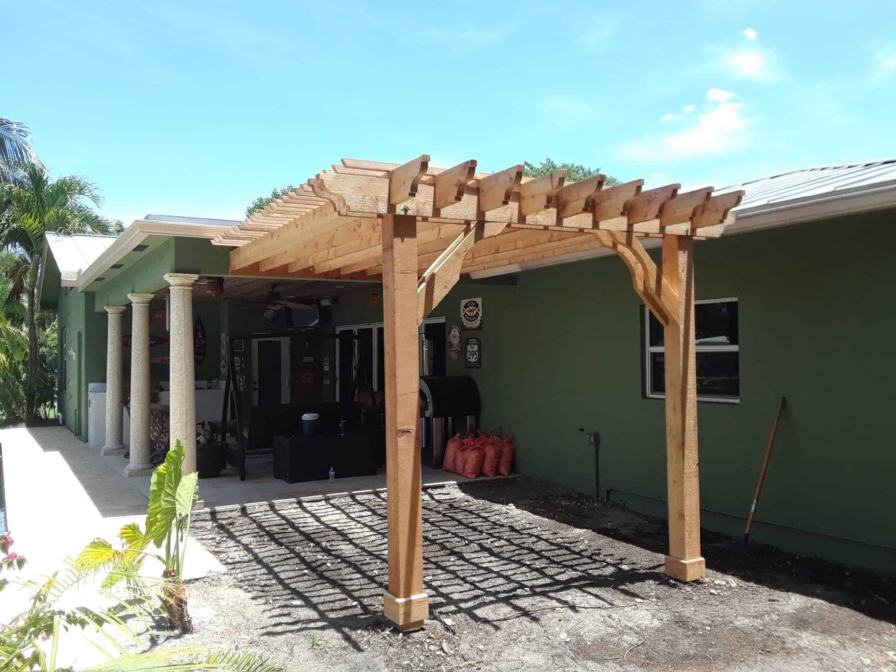 Pergola pergolas attached kahuna 16x16 20x20 16x20 freestanding pergoladepot incorporate