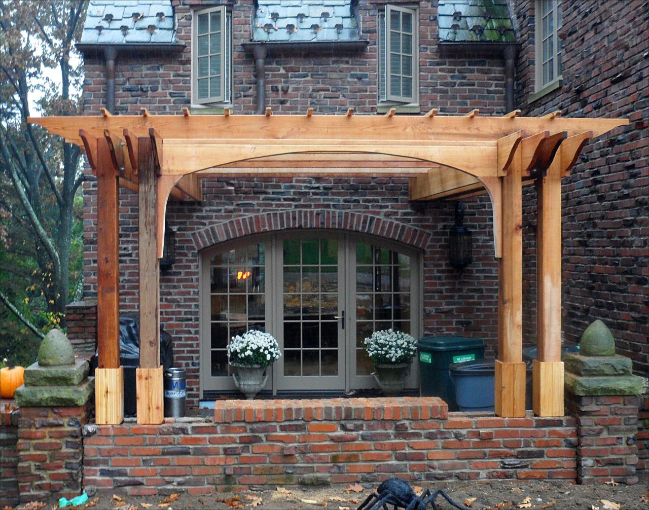 Wall mounted pergola