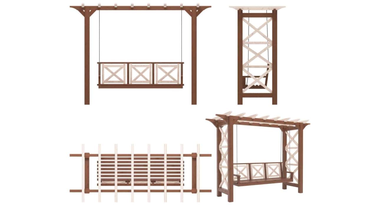 Pergola swings pergolas modern swingset