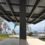 Solar panel shade structure