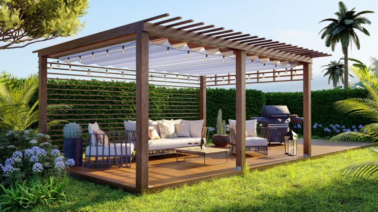 Pergola pergolas kahuna freestanding pergoladepot deck 16x20 20x20 15x20 cedar