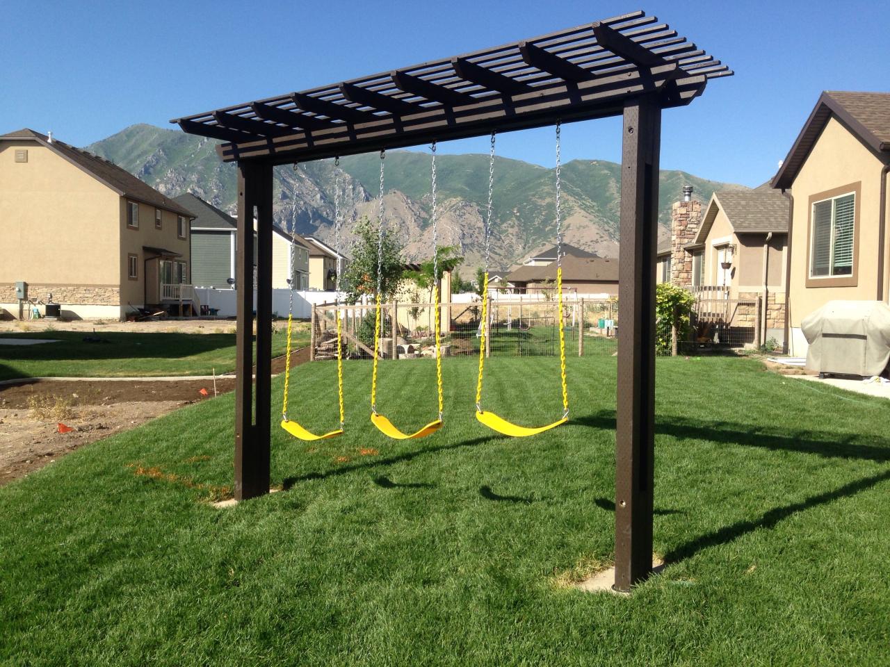 Pergola swing set