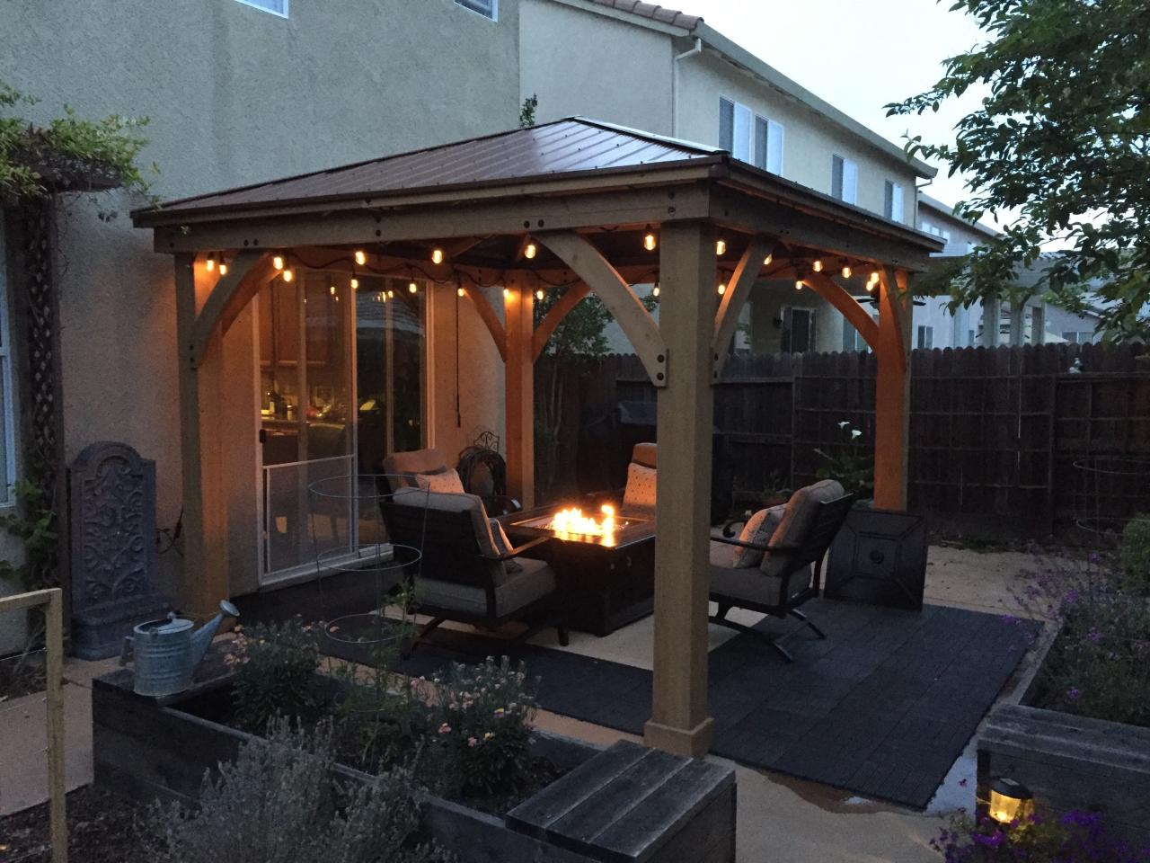 Cedar pergolas costco gazebo gazebos patio intended