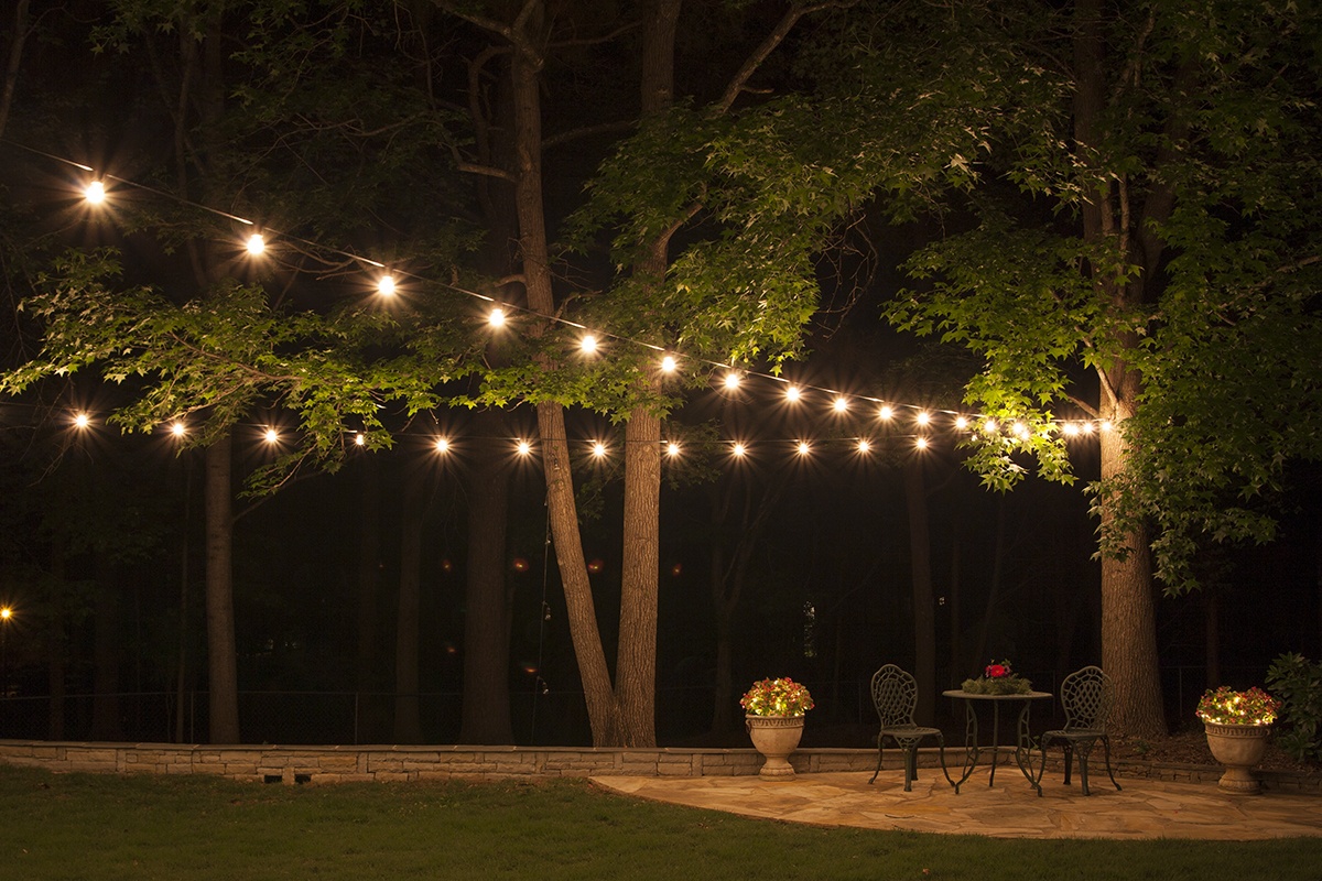 How to string lights on a tree