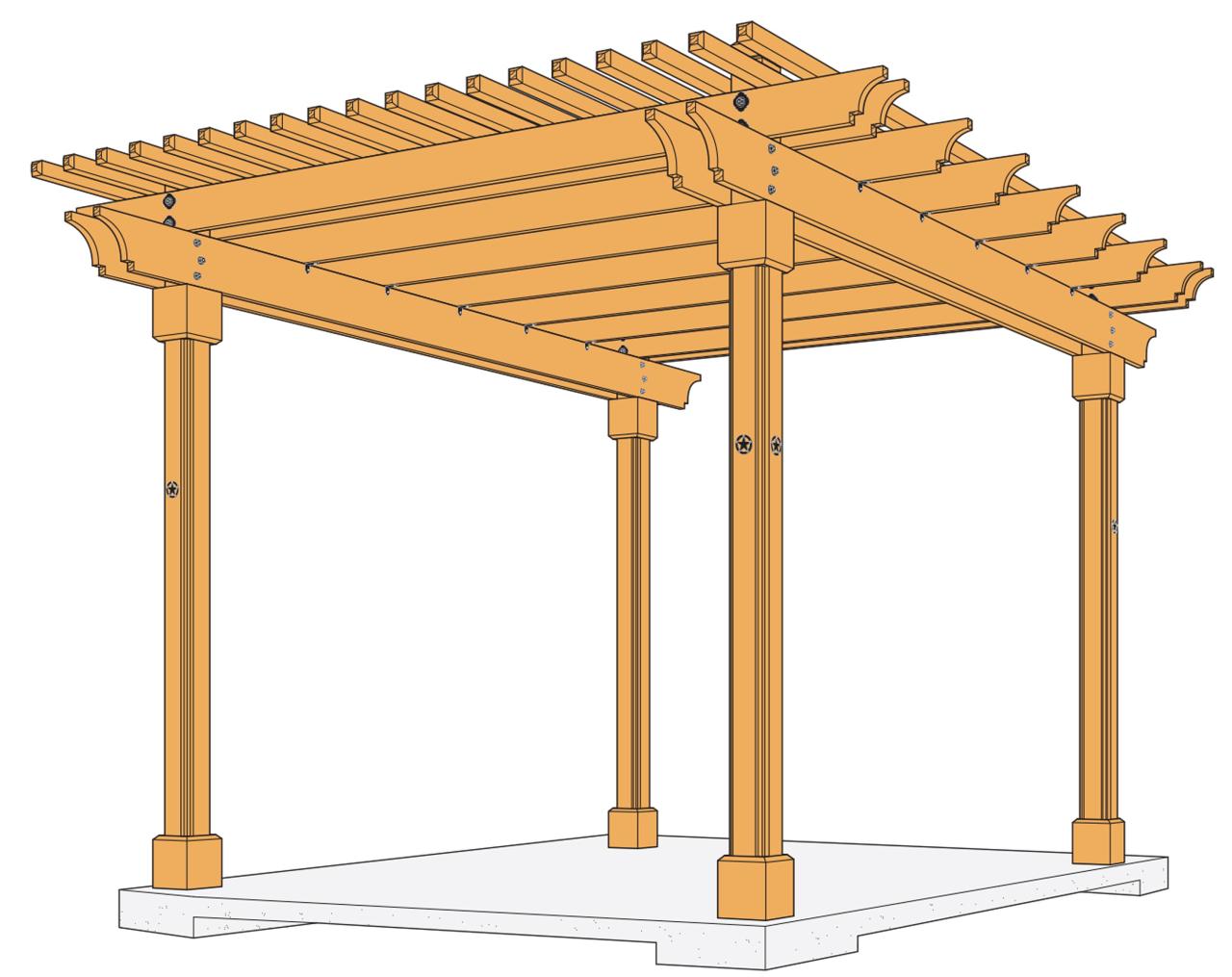 Pergola plans pergolas arbor attached blueprint thespruce