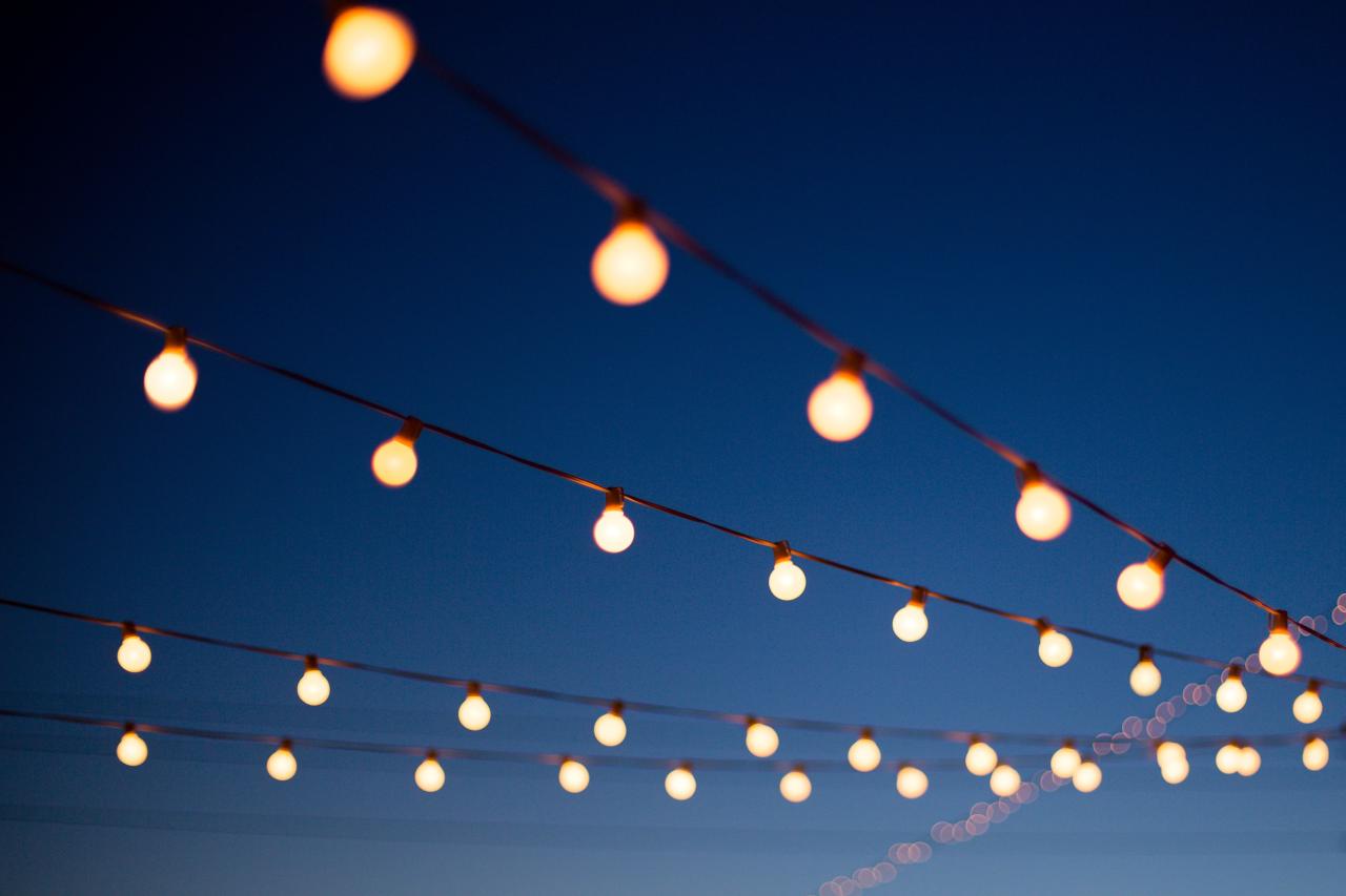 Christmas string lights outdoor