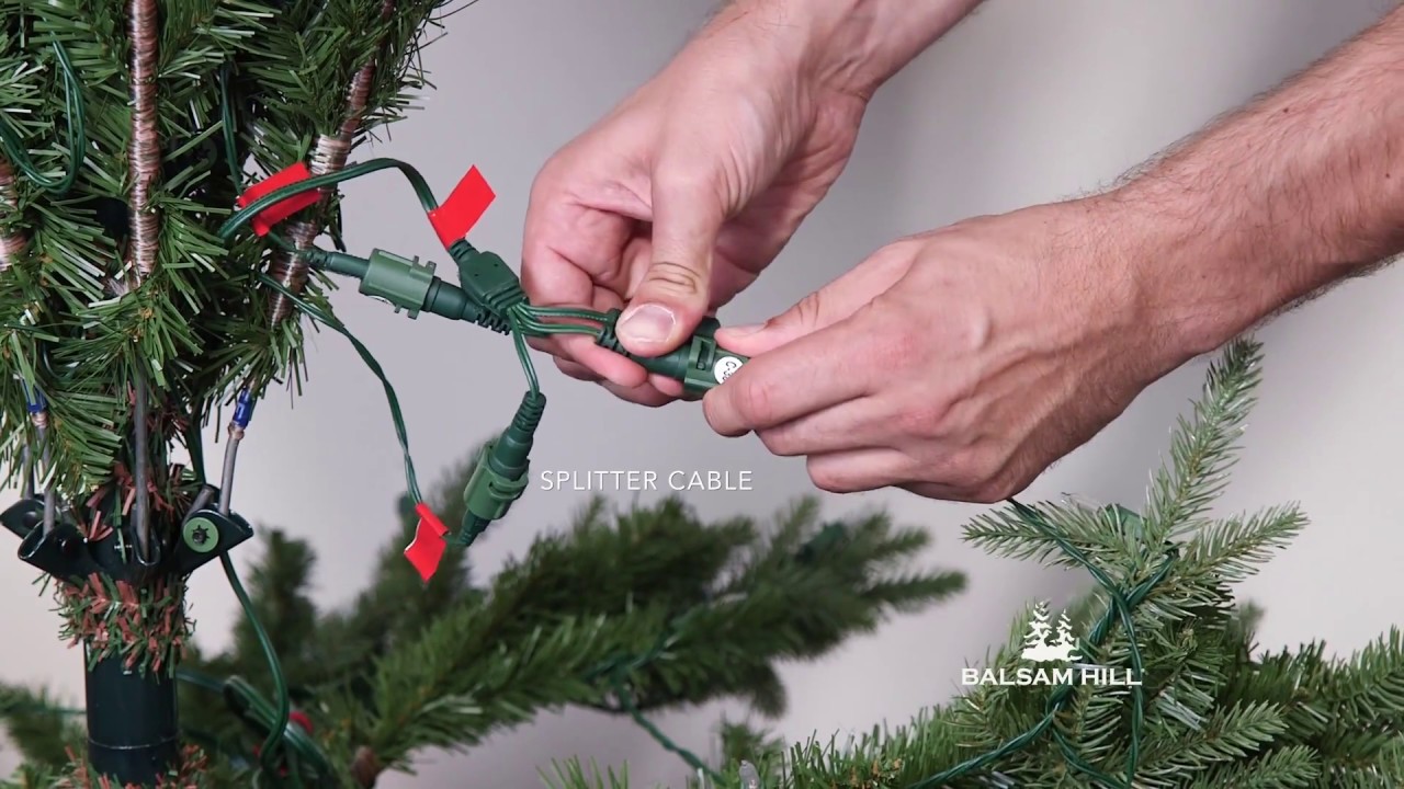 How to string lights on a tree