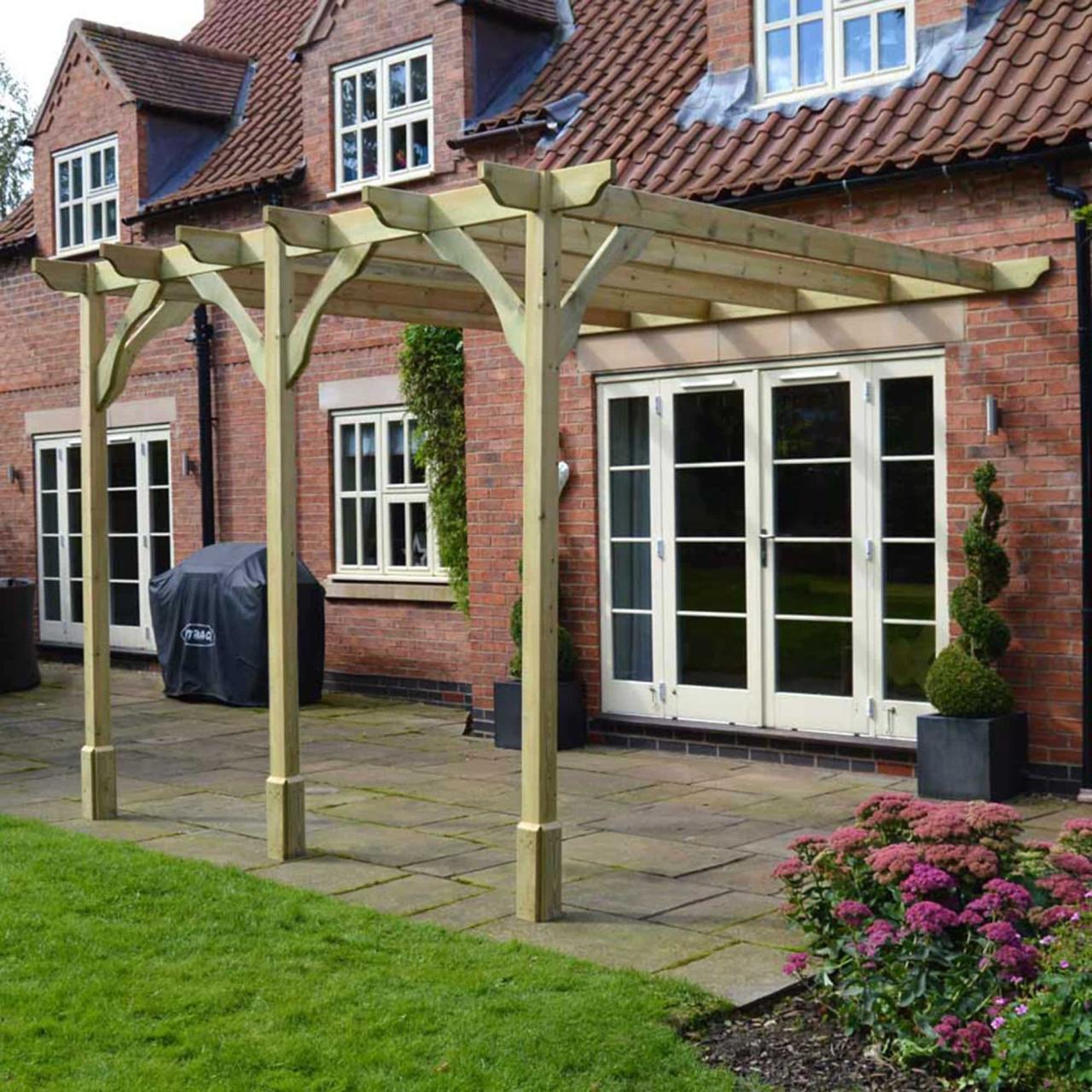 Lean pergola premium post wood randi manufactured kits designs directshopfittings wooden carport attached