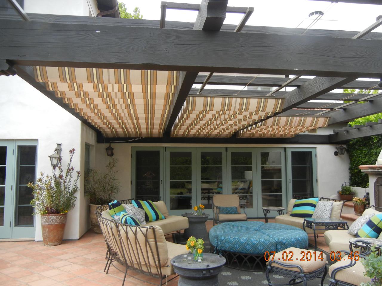 Retractable canopy pergola roof awning awnings shades f43