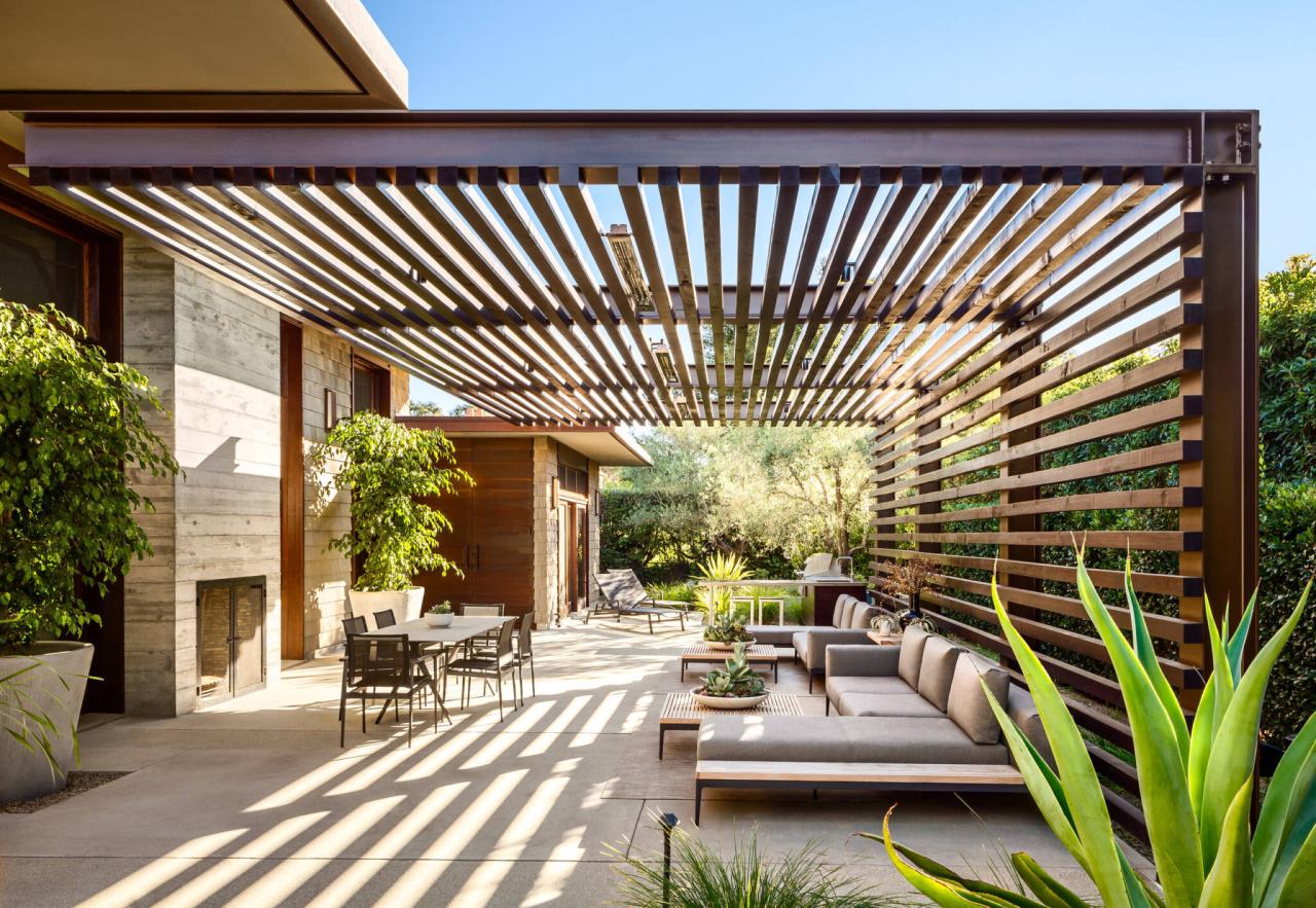 Cloth covered pergola